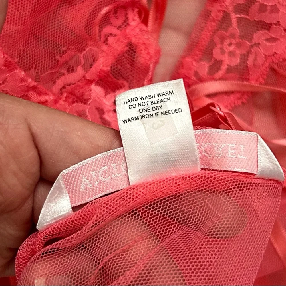 Victoria’s Secret Pink Lace Babydoll Lingerie - Picture 9 of 9